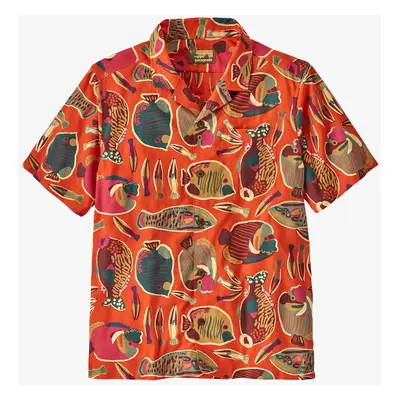 Turistická košile Patagonia Tropical Island Camp Shirt - wrasse/pollinator orange