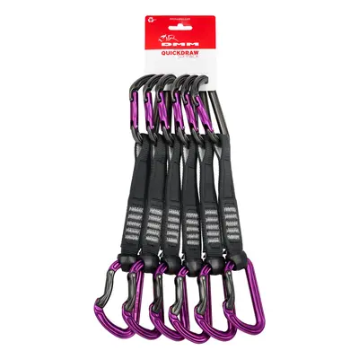 Lezecké expresky DMM Shadow Quickdraw cm 6-pack - titanium/purple