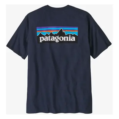 Tričko s potiskem Patagonia P-6 Logo Responsibili-Tee - new navy