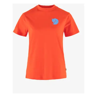 Dámské tričko Fjallraven Fox Boxy Logo Tee - flame orange