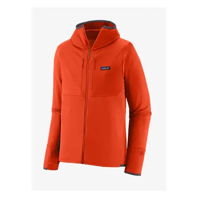 Mikina s kapucí Patagonia R1 Thermal Full-Zip Hoody - pollinator orange