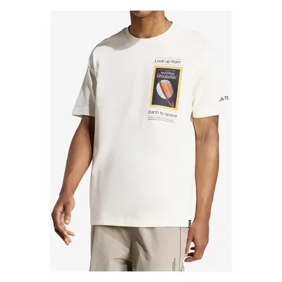 Tričko s potiskem adidas TERREX National Geographic UF AEROREADY GFX Tee - ivory