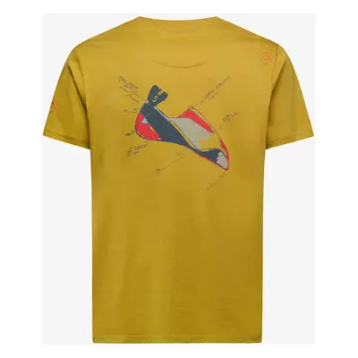 Tričko s potiskem La Sportiva Mantra T-Shirt - savana/mountain red