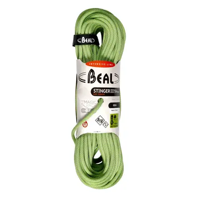 Lezecké lano Beal Stinger III 9,4 mm m Unicore Dry Cover - anis