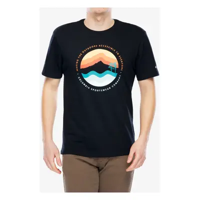 Bavlněné tričko Columbia Path Lake Graphic Tee II - black/circular linescape