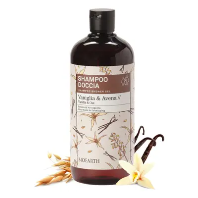 BIOEARTH Sprchový gel & šampon: vanilka a oves 500ml