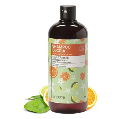 BIOEARTH Sprchový gel & šampon: pomerančový květ a bergamot 500ml