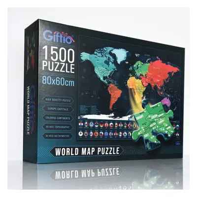 Giftio Puzzle mapa světa dílků