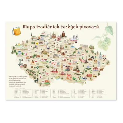 Pivní stírací mapa, Česká republika