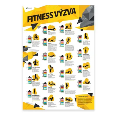 Stírací plakát – Fitness výzva s cviky