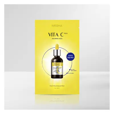 MISSHA Vita C Plus Ampoule Mask - rozjasňující jednorázová pleťová maska s vitamínem C