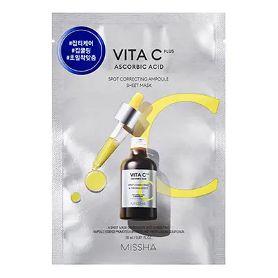 MISSHA Vita C Plus Spot Correcting Ampoule Sheet Mask - jednorázová pleťová maska s vitamínem C