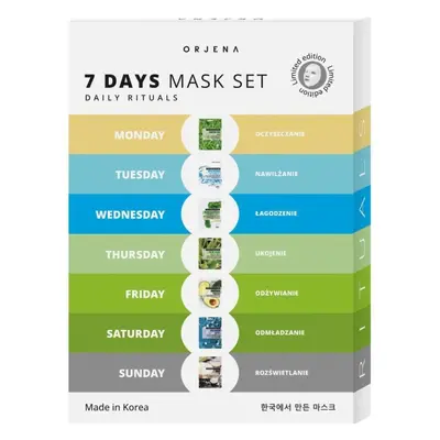 ORJENA 7 Days Mask Set Daily Rituals - limitovaná sada 7 jednorázových pleťových masek