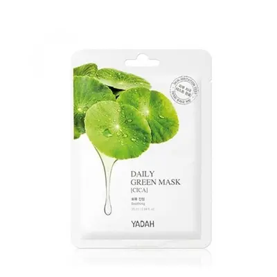 YADAH Daily Green Mask (Cica) - zklidňující jednorázová pleťová maska s pupečníkem asijským