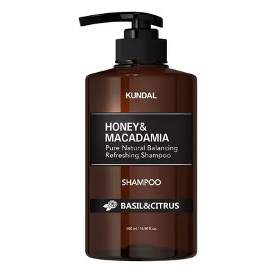 KUNDAL Honey & Macadamia Nature Shampoo (Basil & Citrus) - přírodní vlasový šampón na suché a po