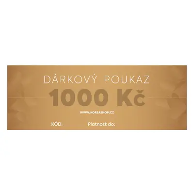 Dárkový poukaz 1000 Kč (zlatý)