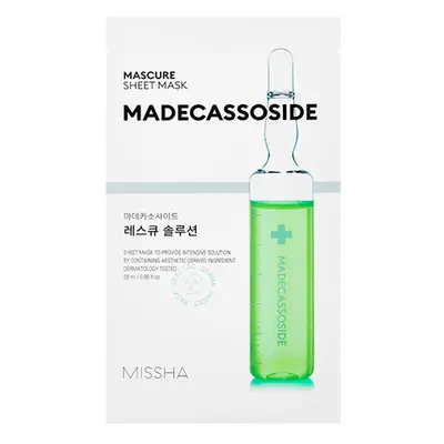 MISSHA Mascure Rescue Solution Sheet Mask - zklidňující jednorázová pleťová maska