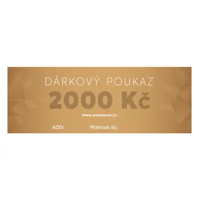 Dárkový poukaz 2000 Kč (zlatý)