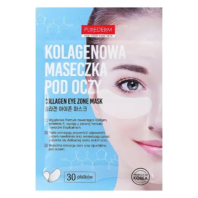 PUREDERM Collagen Eye Zone Mask - sada textilních očních náplastí s kolagenem (30ks)