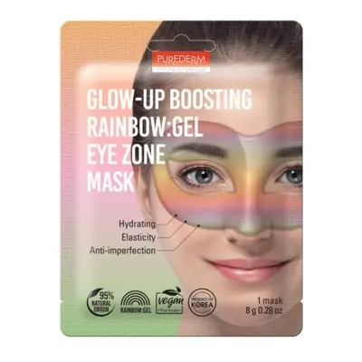 PUREDERM Glow-Up Boosting Rainbow Gel Eye Zone Mask - rozjasňující hydrogelová maska na oči