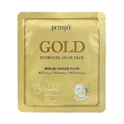 PETITFÉE Gold Hydrogel Mask Pack - jednorázová hydrogelová pleťová maska se zlatem a ženšenem