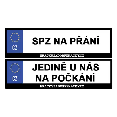 HračkyZaDobréKačky Vlastní SPZ s nápisem na elektrické autíčko hrackyzadobrekacky