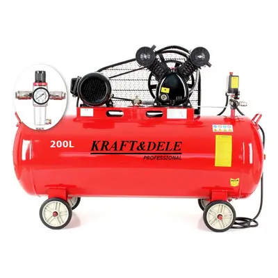 Kraft&Dele Olejový kompresor + separátor 200L 2V 400V 8bar 590l/min KD1473 KD1473