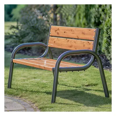 Zahradní dřevěná lavička s opěradlem Park Lux 170 x 74 x 86 cm PATIO 59812