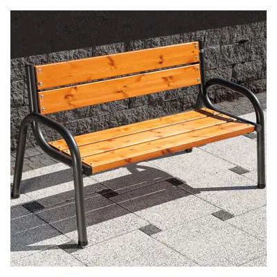 Zahradní dřevěná lavička s opěradlem Park Lux 150 x 74 x 86 cm PATIO 59811