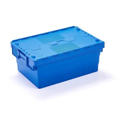 Plastový přepravní box GAYLE, 46 l, 600x400x250 mm, modrý