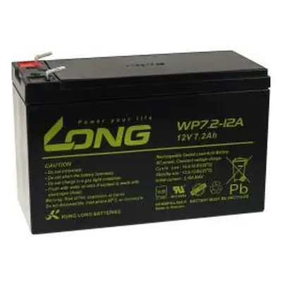 Powery KungLong kompatibilní zu Multipower MP7.2-12 Blei Bleigel Vlies 12V 7,2Ah AGM - Lead-Acid