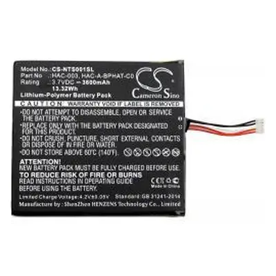 Powery Nintendo HAC-003 3600mAh Li-Pol 3,7V - neoriginální