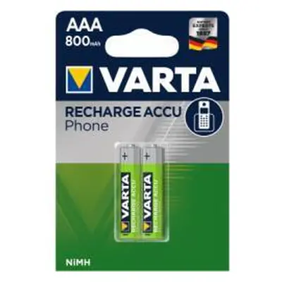 Varta Nabíjecí mikrotužková baterie T398 mikro AAA 800mAh 2ks v balení - Power NiMH 1,2V - origi