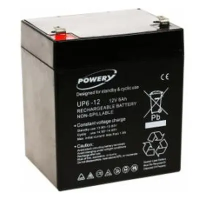 Powery náhradní 12V 6Ah pro APC Back-UPS ES 500 Lead-Acid - originální