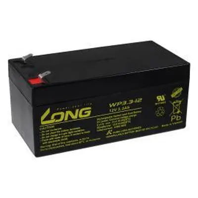 Panasonic WP3.3-12 kompatibilní s FIAMM FG20341 - KungLong 3,3Ah Lead-Acid 12V - originální