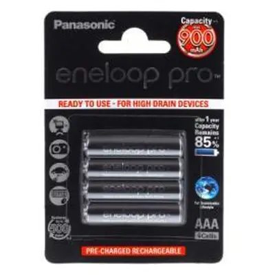 Panasonic Nabíjecí mikrotužková baterie AAA - 4ks v balení (BK-4HCCE/4BE) - eneloop 930mAh NiMH 