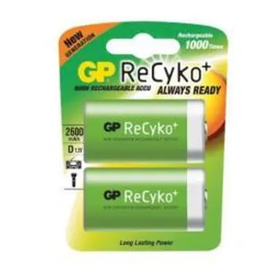 GP Nabíjecí baterie Recyko 2600 mAh D R20 - Recyko NiMH 1,2V - originální