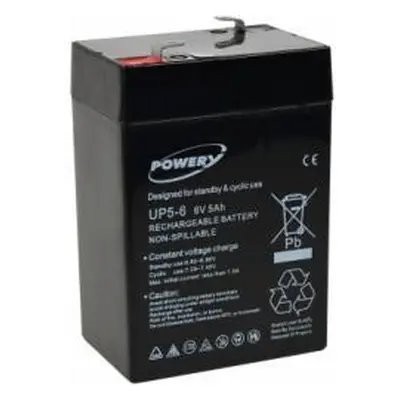 Powery FG10451 6V 5Ah - Lead-Acid - neoriginální