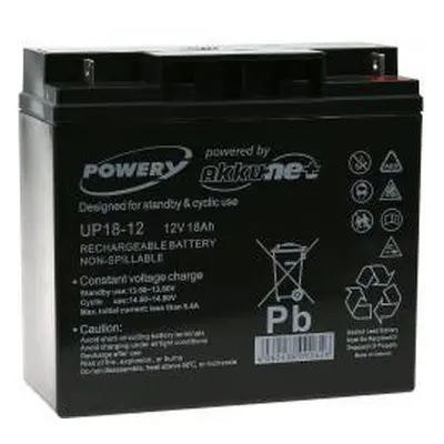 Powery ® -náhrada pro Panasonic LC-XD1217PG - 18Ah Lead-Acid 12V - neoriginální