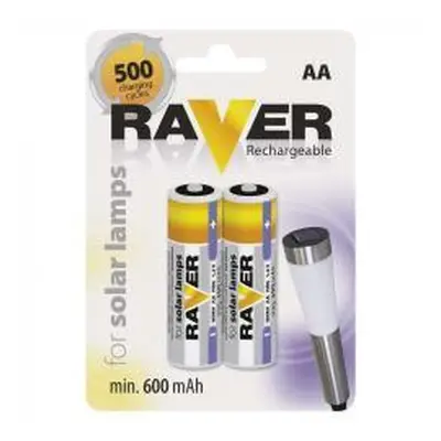 Raver baterie nabíjecí HR6 (AA), 2 ks v blistru 600mAh NiMH 1,2V - originální