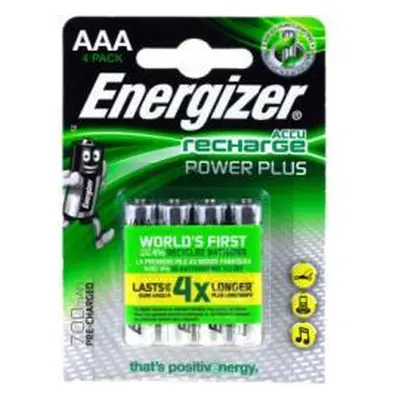 Energizer Nabíjecí baterie HR03 700mAh 4ks v balení - PowerPlus NiMH 1,2V - originální