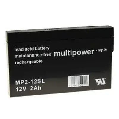 Powery MP2-12SL kompatibilní s YUASA NP2-12 - 2Ah Lead-Acid 12V - neoriginální