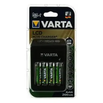 Varta Steckerlader / nabíječka s LCD-Anzeige und USB vč. 4x AA-R2U 2100mAh - originální