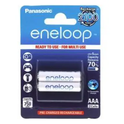 Panasonic Nabíjecí mikrotužková baterie AAA 2ks v balení (BK-4MCCE/2BE) - eneloop 750mAh NiMH 1,