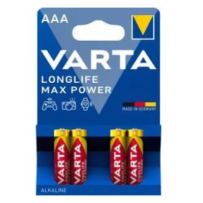 Varta Batterien AAA LR03 alkalická Micro Longlife Max Power 1,5V 4ks balení