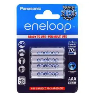 Panasonic eneloop Ready-to-Use AAA Micro aku, wiederaufladbare baterie 800mAh NiMH 4ks balení or