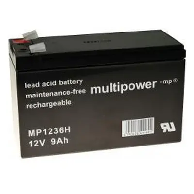 Powery MP1236H kompatibilní s FIAMM 12FGH36 (zvýšený výkon) - 9Ah Lead-Acid - neoriginální