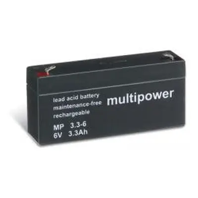 Powery (multipower) MP3,3-6 nahrazuje Panasonic LC-R063R4P 3,3Ah Lead-Acid 6V - neoriginální