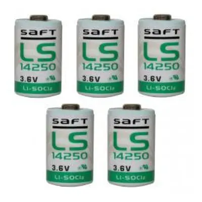 Saft 5x Lithium baterie LS14250 1/2AA 3,6Volt 1200mAh Lithium-Thionylchlorid - originální