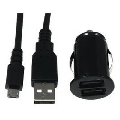 Powery Mini autonabíječka vč. 2.0 High-Speed USB Kabel s Micro USB